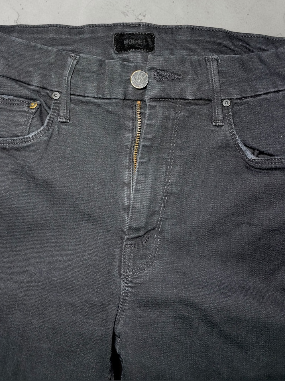 MOTHER Men's Slim Straight Jeans in Washed Black